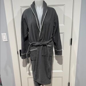 Linum Home Textiles Unisex Turkish Cotton Waffle Terry Bathrobe in Sz S/M